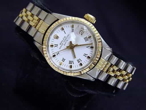 Ladies Rolex Two-Tone 14K/SS Date White Roman 6517 (SKU 1894255MT)
