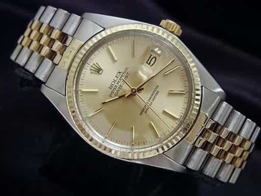 Mens Rolex Two-Tone 14K/SS Datejust Champagne  16013 (SKU DJ461111BCMT)