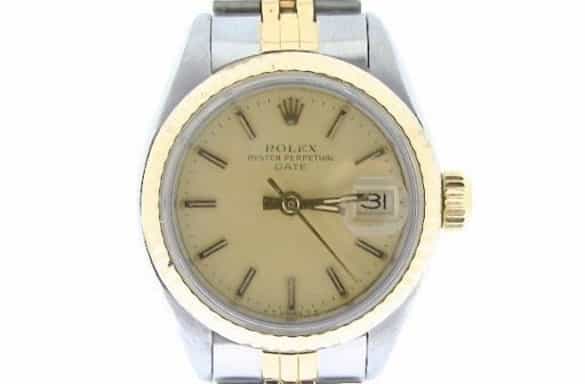 Ladies Rolex Two-Tone Date Watch with Champagne Ref 6917 (SKU 7177656AMT)