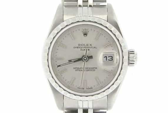 Ladies Rolex Stainless Steel Date Silver  79240 (SKU Y938732NMT)