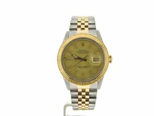 Mens Rolex Two-Tone Datejust Turn-O-Graph Champagne  16253 (SKU 8630711NBMT)