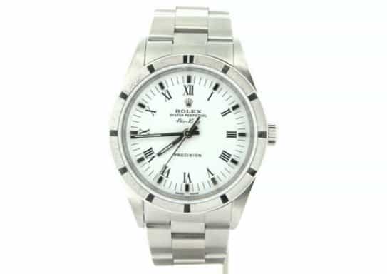 Mens Rolex Stainless Steel Air-King White Roman 14010 (SKU P222464ACMT)