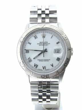 Mens Rolex Stainless Steel Datejust Turn-O-Graph White Roman 16264 (SKU X359941NMT)