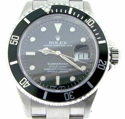 Mens Rolex Stainless Steel Submariner Black  16610 (SKU P571608NNBCMT)