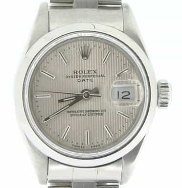 Ladies Rolex Stainless Steel Date Silver  69160 (SKU U815662NMT)