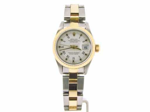 Ladies Rolex Two-Tone Datejust White Roman 69173 (SKU 8346383NMT)