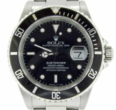 Mens Rolex Stainless Steel Submariner Black  16610 (SKU R819818NNBCMT)