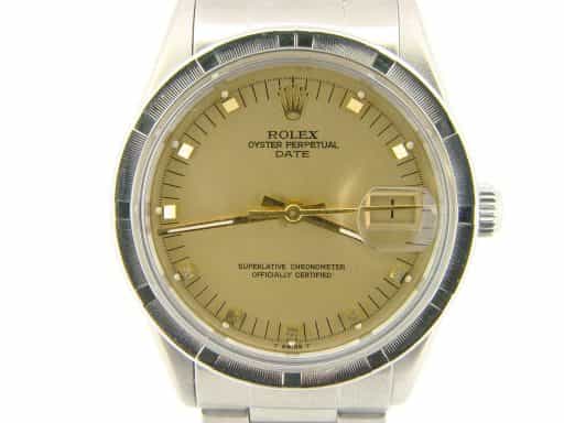 Mens Rolex Stainless Steel Date Champagne  15010 (SKU 7249840NMT)