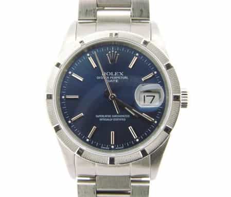 Mens Rolex Stainless Steel Date Blue  15210 (SKU P754791NDMT)