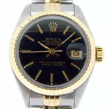 Ladies Rolex Two-Tone 18K/SS Datejust Black  69173 (SKU 7033813NMT)