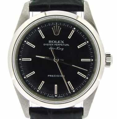 Mens Rolex Stainless Steel Air-King Black  14000 (SKU U630206NBLKCMT)