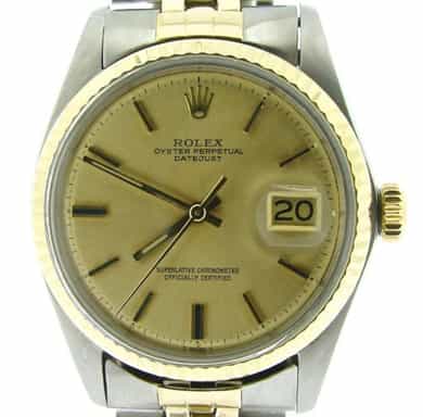 Mens Rolex Two-Tone 14K/SS Datejust Champagne  1601 (SKU 5243294NMT)