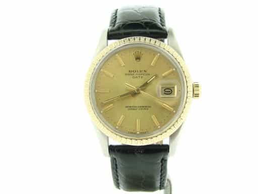 Mens Rolex Two-Tone Date Champagne 15053  (SKU 7026319NMT)