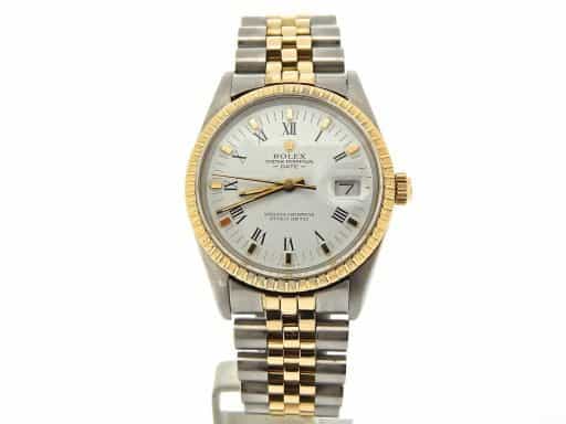 Mens Rolex Two-Tone Date White  15053 (SKU 8692537NMT)
