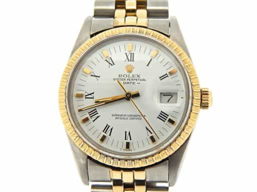 Mens Rolex Two-Tone Date White  15053 (SKU 8692537NMT)