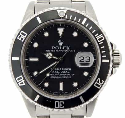 Mens Rolex Stainless Steel Submariner Black  16610 (SKU E894703NNCMT)