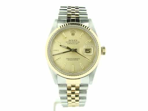 Mens Rolex Two-Tone 18K/SS Datejust Champagne  16013 (SKU 9717699NNMT)