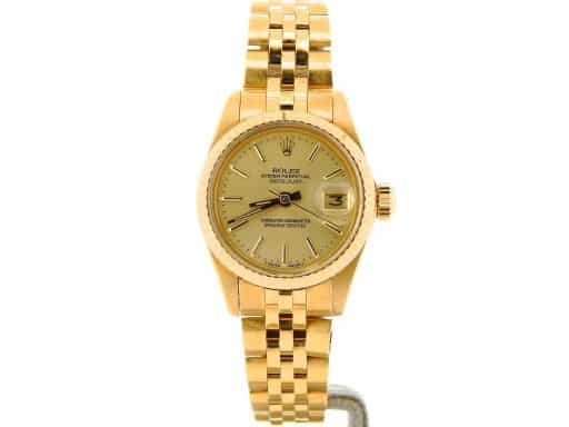 Ladies Rolex 18K Yellow Gold Datejust Champagne 6917 (SKU 5509493NMT)