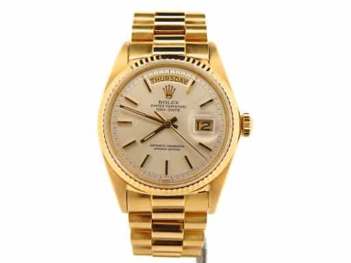 Mens Rolex 18K Gold Day-Date President Silver  1803 (SKU 2541189NMT)