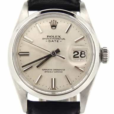 Mens Rolex Stainless Steel Date Silver  1500 (SKU 3190252NDMT)