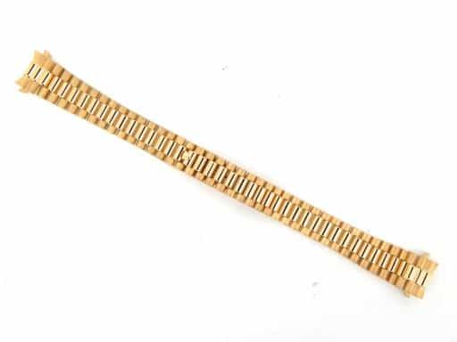 Ladies Aftermarket Yellow Gold 13mm Presidential Style Band for 26mm Rolex Models (SKU AFTL18KYGPBN)