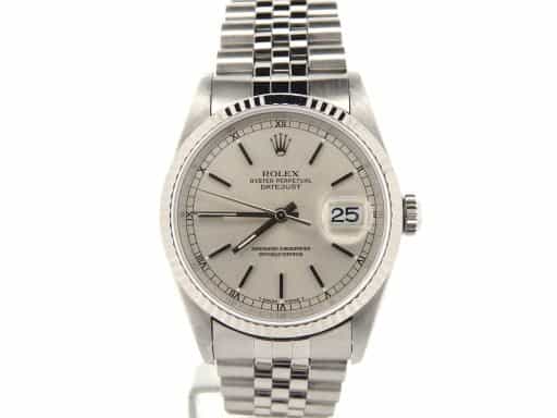 Mens Rolex Stainless Steel Datejust Silver 16234 (SKU W801090NMT)