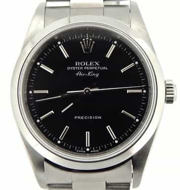 Mens Rolex Stainless Steel Air-King Black  14000 (SKU P603522NCMT)