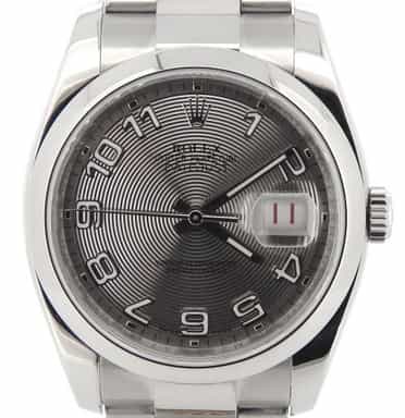 Mens Rolex Stainless Steel Datejust Silver Arabic 116200 (SKU M202537NMT)