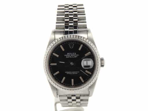 Mens Rolex Stainless Steel Datejust Black 16220 (SKU BY762851NMDMT)
