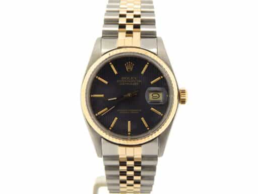 Mens Rolex Two-Tone Datejust Black  16013 (SKU 5510798NJUBMT)