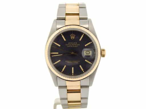 Mens Rolex Two-Tone 18K/SS Datejust Black  16013 (SKU 5510798NOYSMT)