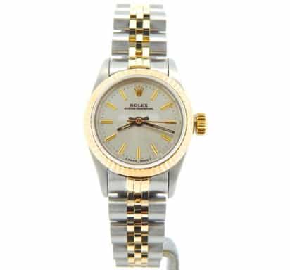 Ladies Rolex Two-Tone Perpetual Silver  67193 (SKU L578080NCMT)