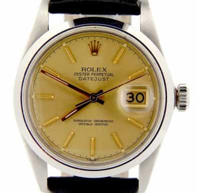 Mens Rolex Stainless Steel Datejust Champagne  16030 (SKU 6552698NBLKMT)
