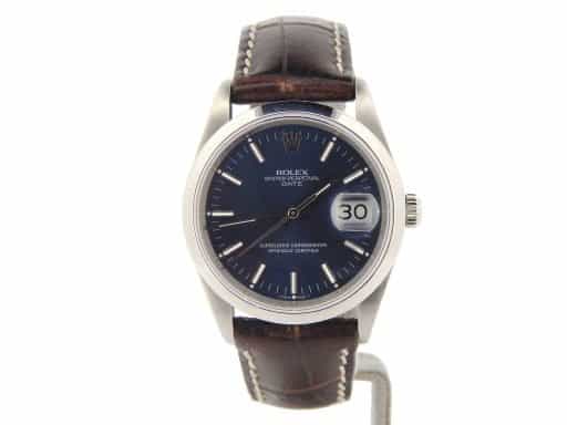 Mens Rolex Stainless Steel Date Blue  15200 (SKU E611265NBRNMT)