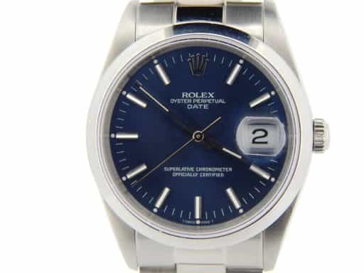 Mens Rolex Stainless Steel Date Blue  15200 (SKU E611265NOYSMT)
