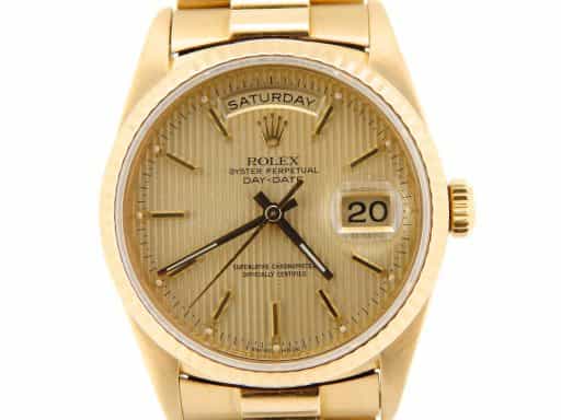 Mens Rolex 18K Gold Day-Date President Champagne  18238 (SKU W120442NMT)