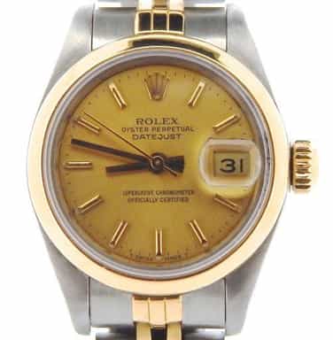 Ladies Rolex Two-Tone 18K/SS Datejust Champagne  69163 (SKU 9682136NMT)
