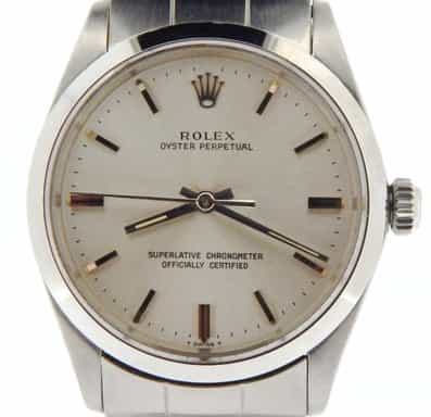 Mens Rolex Stainless Steel Oyster Perpetual Silver  1002 (SKU 1676732NNCMT)