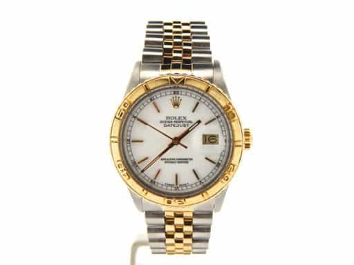 Mens Rolex Two-Tone 18K/SS Datejust Turn-O-Graph White  16263 (SKU 8621978MT)