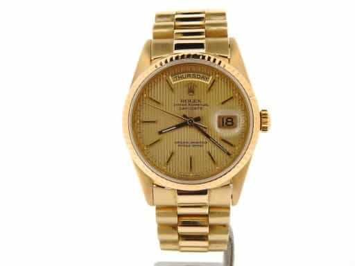 Mens Rolex 18K Gold Day-Date President Champagne  18238 (SKU W120442NMT)
