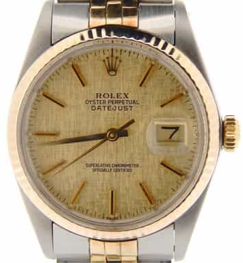 Mens Rolex Two-Tone Datejust Champagne 16013 (SKU 4464948NBCMT)