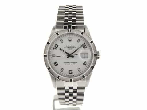 Mens Rolex Stainless Steel Date White Arabic 15210 (SKU X597399NJUBMT)