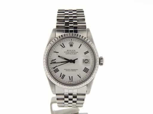 Mens Rolex Stainless Steel Datejust White Roman 16030 (SKU B6508040NMT)