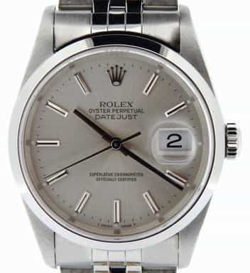 Mens Rolex Stainless Steel Datejust Silver  16200 (SKU T422158NMT)