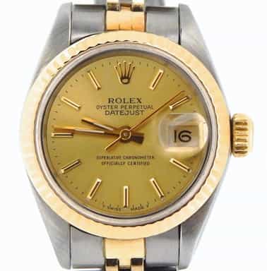 Ladies Rolex Two-Tone Datejust Champagne  69173 (SKU L897614NJUBMT)