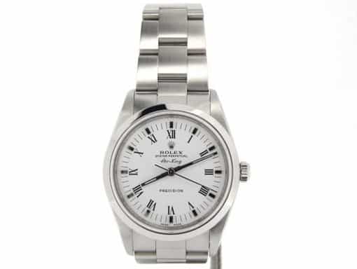Mens Rolex Stainless Steel Air-King White Roman 14000M (SKU Z105019NCMT)