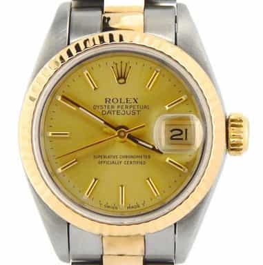 Ladies Rolex Two-Tone Datejust Champagne  69173 (SKU L897614NOYSMT)