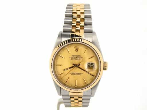 Mens Rolex Two-Tone 18K/SS Datejust Champagne  16233 (SKU S557518NMT)