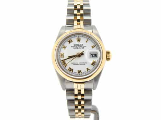 Ladies Rolex Two-Tone Datejust White Roman 69163 (SKU U994794NJUBMT)