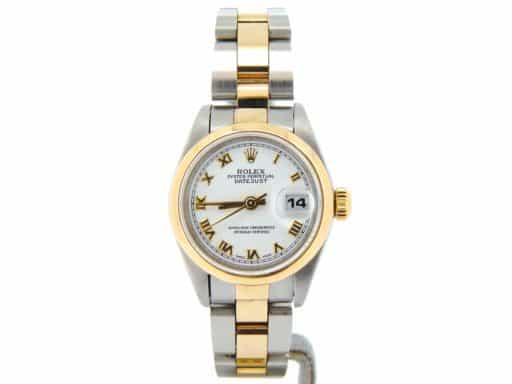 Ladies Rolex Two-Tone Datejust White Roman 69163 (SKU U994794NOYSMT)